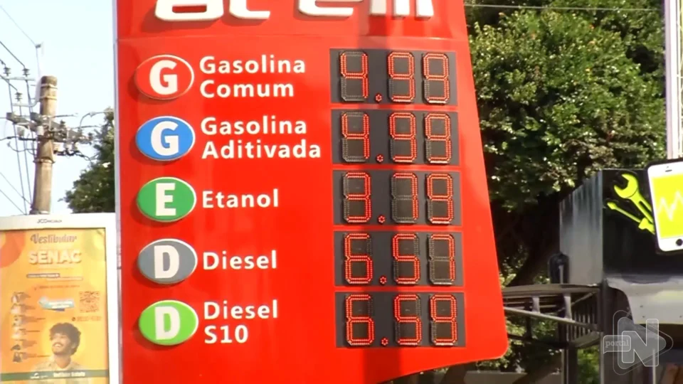 VÍDEO: preço médio da gasolina aumenta de R$ 4,96 para R$ 5,12 em Manaus