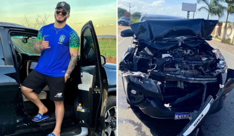Cantor Wallas Arrais sofre acidente de carro em Aracaju, no Sergipe