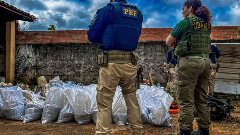 PRF e IBAMA apreendem mais de 4 toneladas de minério em Boa Vista-RR