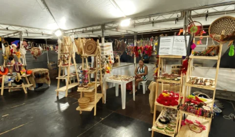 Artesanato indígena ganha espaço de venda ao público no Carnaboi de Manaus