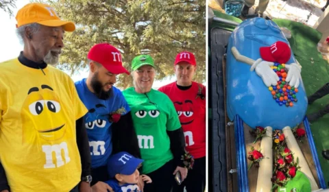 Idosa é enterrada em caixão com formato de famoso confeito de chocolate