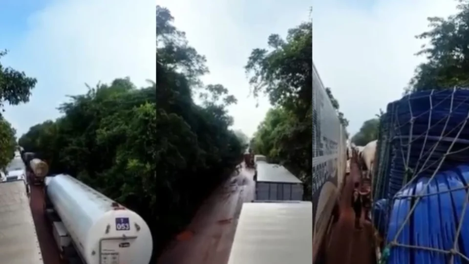 VÍDEO: trecho da BR-174 entre Amazonas e Roraima é quase intrafegável