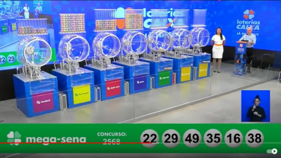 VÍDEO: confira números sorteados da Mega-Sena 2568 neste sábado, 25