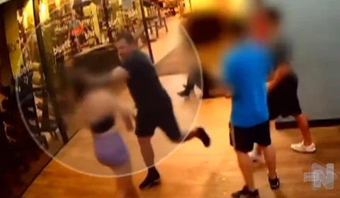 PM dá soco no rosto de jovem dentro de academia em Goiânia; veja vídeo