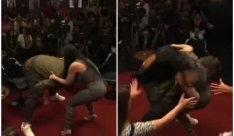 VÍDEO: Simaria ‘agride’ Fábio Porchat durante encenação em entrevista