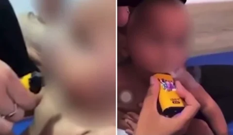 VÍDEO: bebê de 11 meses traga cigarro eletrônico na Austrália e mãe apenas ri