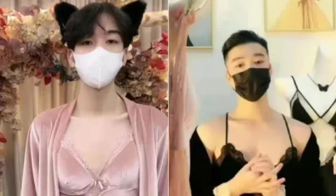 Homens fazem propaganda de lingeries na China após proibição a mulheres