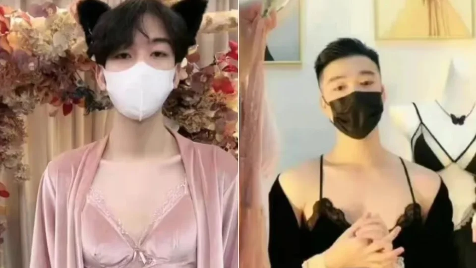 Homens fazem propaganda de lingeries na China após proibição a mulheres