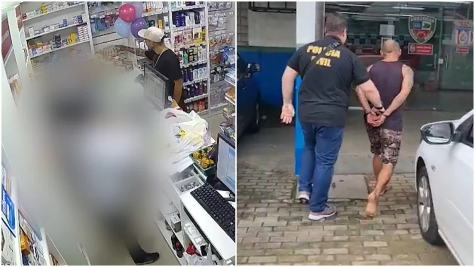 VÍDEO: homem é preso por assaltar drogaria na Zona Centro-Sul de Manaus