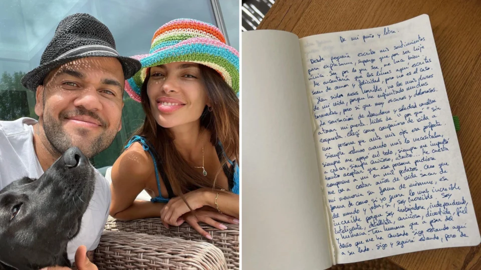 Joana Sanz, mulher de Daniel Alves, indica fim de casamento de 7 anos em carta