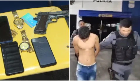 VÍDEO: polícia prende suspeito de cometer assaltos com arma falsa em Manaus