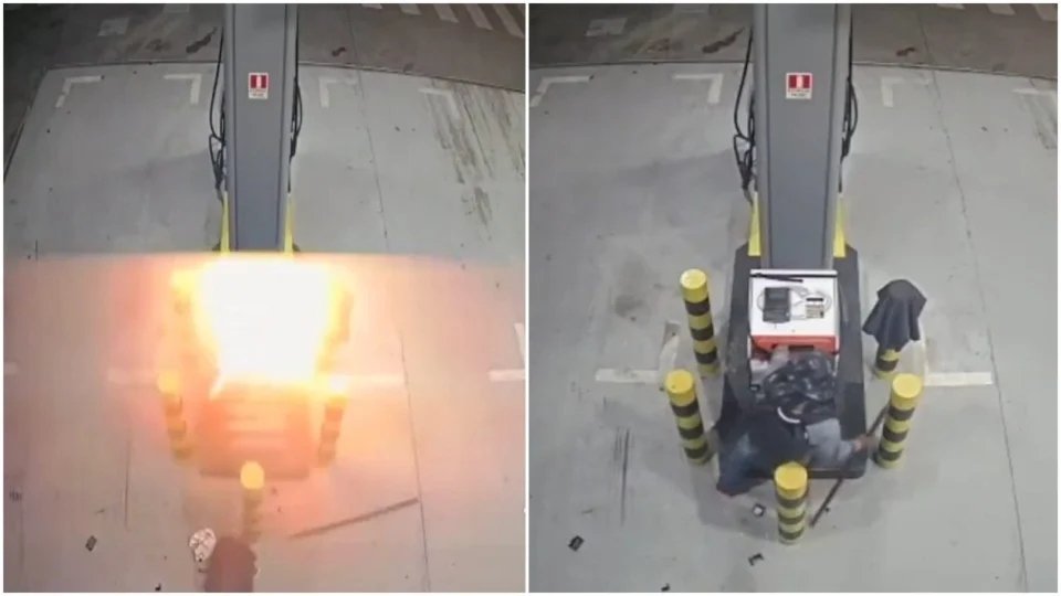VÍDEO: trio explode cofre de posto de combustível em Manaus