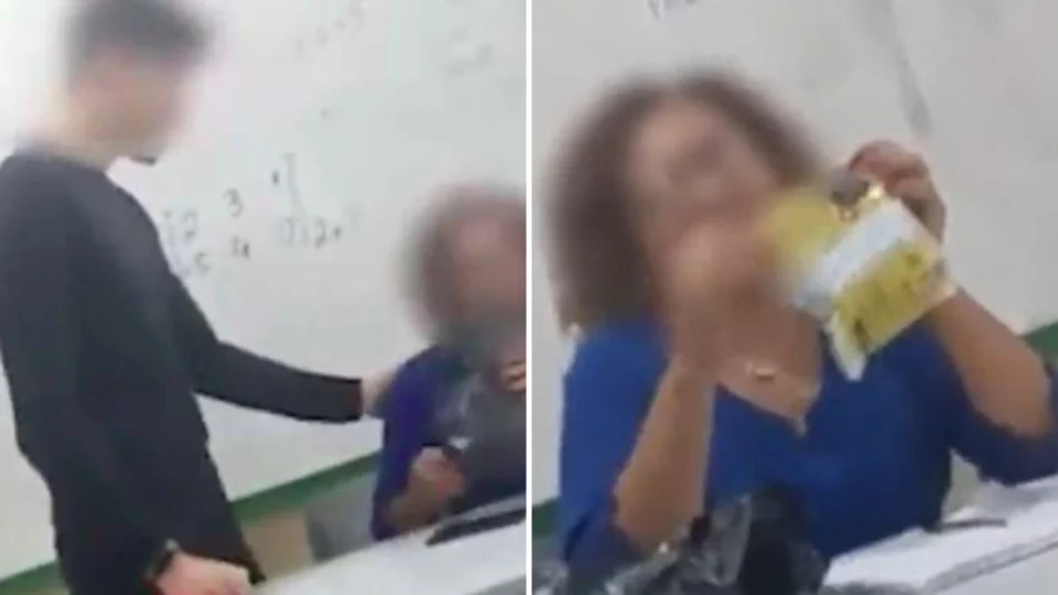 VÍDEO: aluno branco entrega pacote com esponja de aço a professora negra no DF