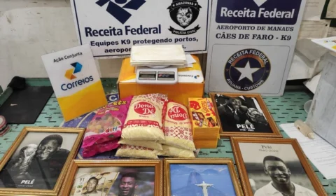 Receita Federal encontra drogas em quadros do Pelé em Manaus