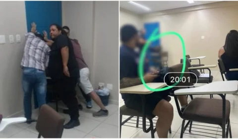 VÍDEO: suspeito invade universidade e rouba arma de segurança em Manaus