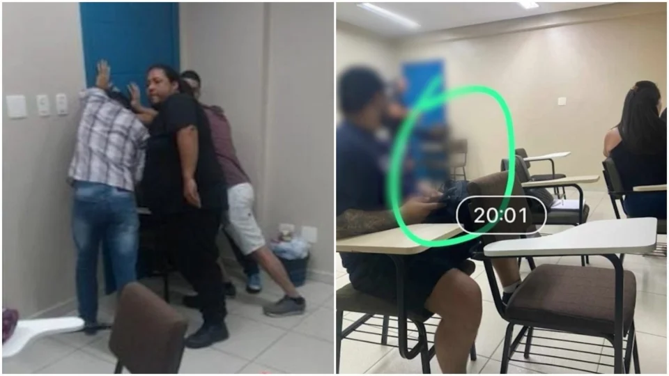 VÍDEO: suspeito invade universidade e rouba arma de segurança em Manaus
