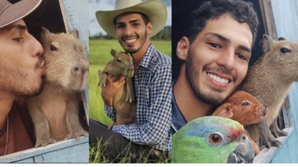 Após fama com capivara, influencer do AM é multado e terá que entregar animal ao Ibama