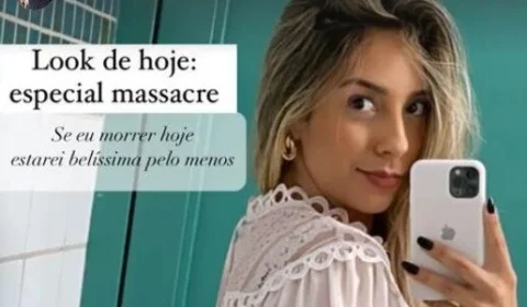 Professora do DF posta foto com frase ‘look especial massacre: morrer belíssima’