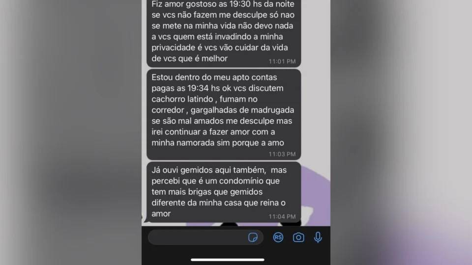 Em SP, vizinhos reclamam de gemidos e resposta de morador viraliza