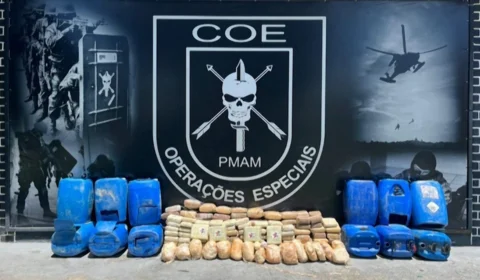 VÍDEO: Polícia Militar do AM apreende 260 quilos de entorpecentes em embarcação