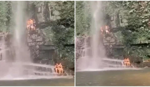 Vídeo: adolescente morre após pular de cachoeira e bater cabeça no MT