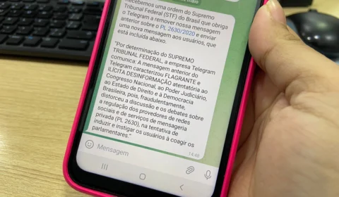 Telegram acata determinação do STF e retira mensagem contra PL das ‘Fake News’