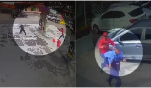 VÍDEO: frentista sofre tentativa de homicídio em posto de gasolina em Manaus