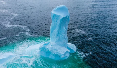 VÍDEO: iceberg com formato de pênis no Canadá viraliza nas redes sociais