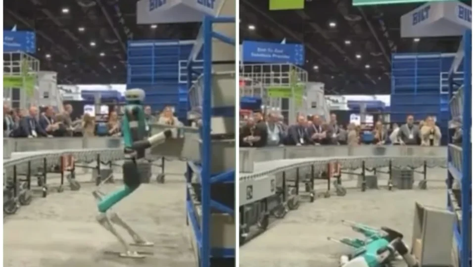 Robô ‘desmaia de exaustão’ após 20h de trabalho em feira tecnológica nos EUA