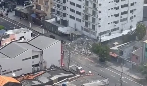 Vídeo: sacadas de prédio residencial desabam em Belém, no Pará