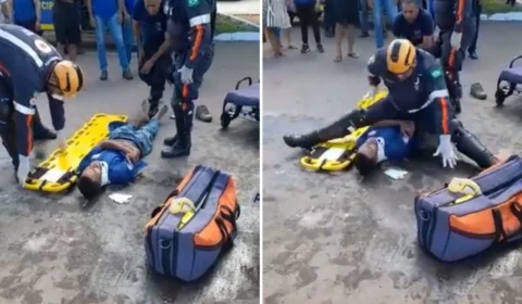 VÍDEO: socorrista do DF cai sobre paciente durante atendimento e viraliza