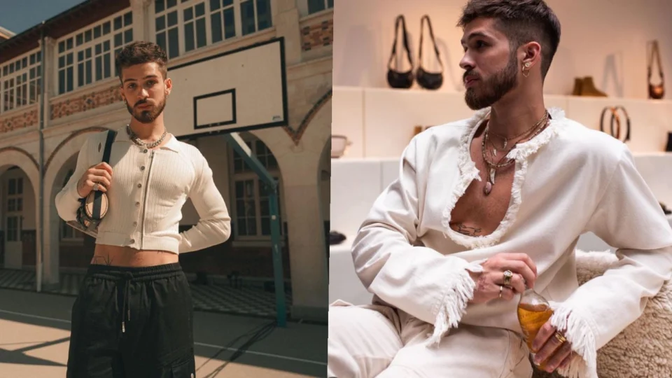 João Guilherme é criticado por usar cropped no Paris Fashion Week