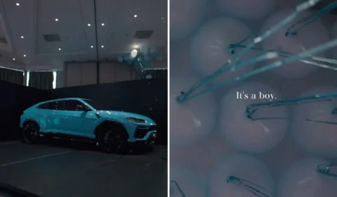 Casal gasta R$ 20 milhões em chá revelação do primeiro filho no Reino Unido