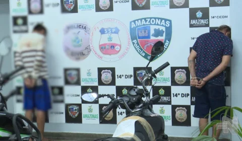 VÍDEO: dupla de suspeitos é presa com moto roubada na Zona Leste de Manaus