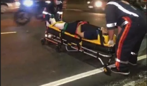 Homem é atropelado duas vezes enquanto atravessava rua em Manaus