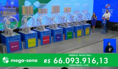VÍDEO: confira números sorteados da Mega-Sena 2598 neste sábado, 3