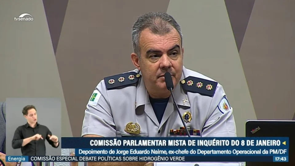 CPMI: coronel Naime nega omissão da PM em manifestações em Brasília