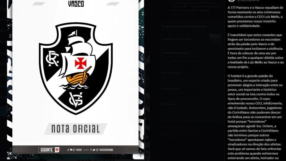 Vasco repudia protesto que simula CEO da SAF enforcado