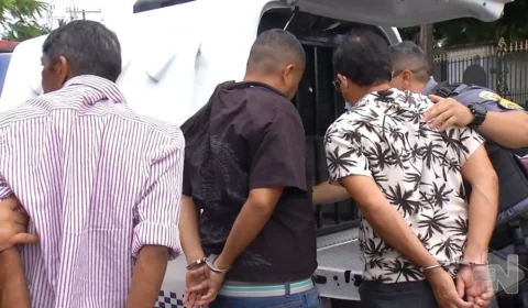 VÍDEO: trio suspeito de assaltar passageiros em ônibus é preso em Manaus
