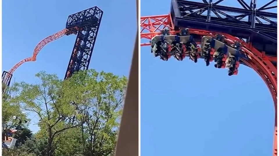 VÍDEO: montanha-russa sofre pane durante curva com 11 passageiros, na China