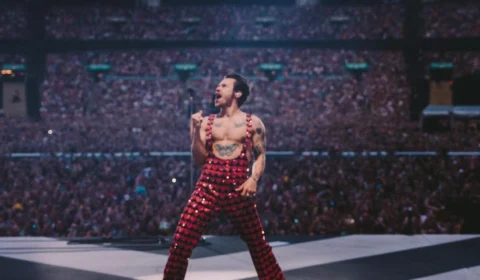 Cantor Harry Styles é atingido por objeto durante show na Áustria