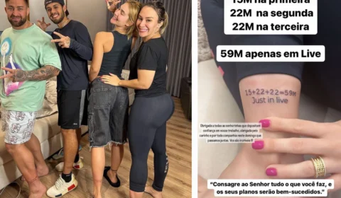 Virginia faz nova tatuagem com marido e sócios de marca de cosméticos; veja