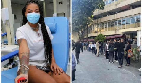 Ludmilla garante ingressos para doadores de sangue e lota hemocentro do RJ