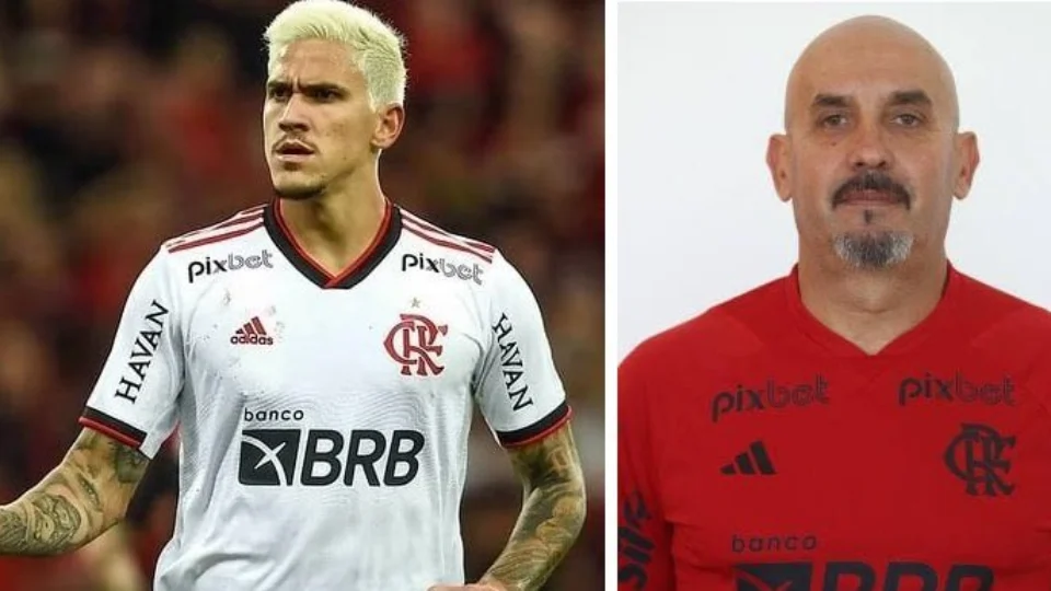 Pedro, atacante do Flamengo, leva soco na cara do preparador físico de Sampaoli