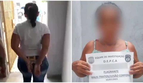 VÍDEO: mulher é presa suspeita de maus tratos contra a neta em Manaus