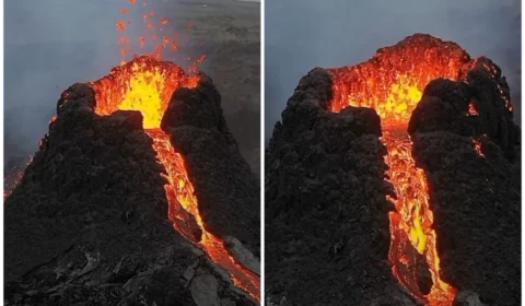 VÍDEO: vulcão entra em erupção na Islândia e imagens de fenômeno surpreendem