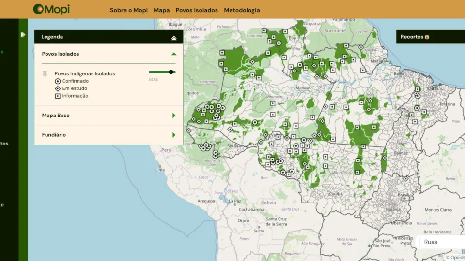 MOPI: Nova plataforma permite acompanhar povos indígenas isolados em RR