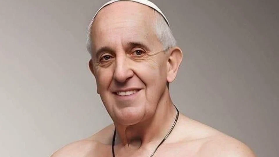 Inteligência Artificial (IA) cria imagem de Papa Francisco sem camisa