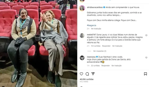 Atriz Laura Cardoso homenageia Léa Garcia: ‘Minha eterna colega’