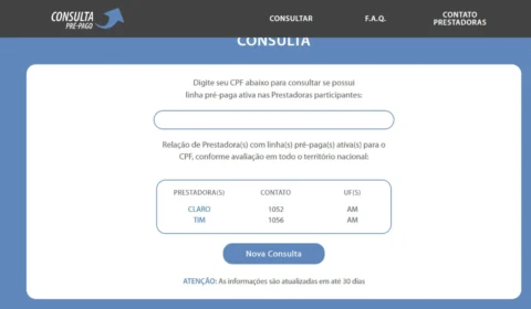 Descubra se há telefones pré-pagos cadastrados no seu CPF